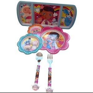 Doc McStuffins plates & utensils